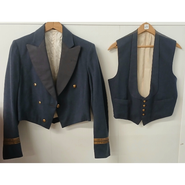 LOT OF 2 - WWII RCAF VEST & JACKET W/ OWNER TAG