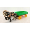 Image 3 : MARX PANEL WAGON TWO HORSE TEAM W/ BOX