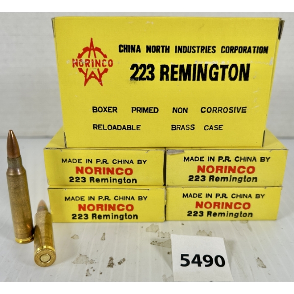 AMMO: 100X NORINCO .223 REM - FMJ