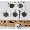 Image 1 : LOT OF 5 - CDN LARGE PENNIES - INCL 1859, 1876 & 1882