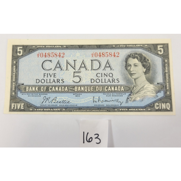 1954 CDN $5 BANKNOTE