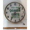 Image 1 : QUAKER STATE MOTOR OIL LIGHT UP WALL CLOCK