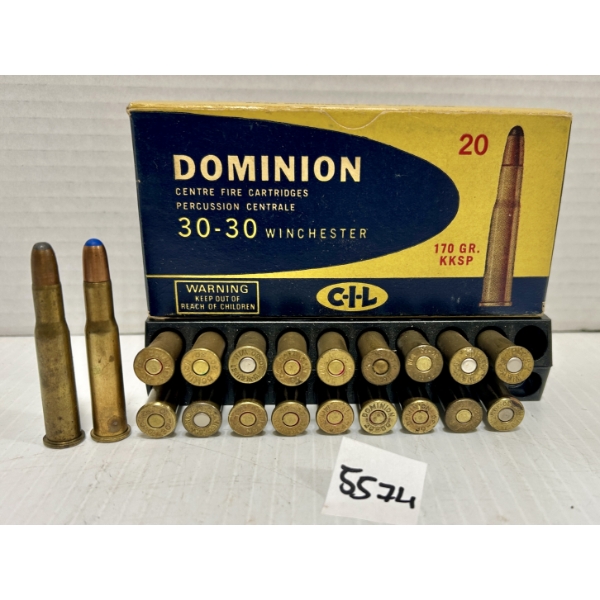 AMMO/BRASS: 20X LIVE & 20X BRASS .30-30 WIN MIXED 