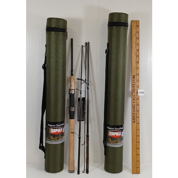 LOT OF 2 - RAPALA MAGNUM TRAVEL FISHING RODS - AS NEW