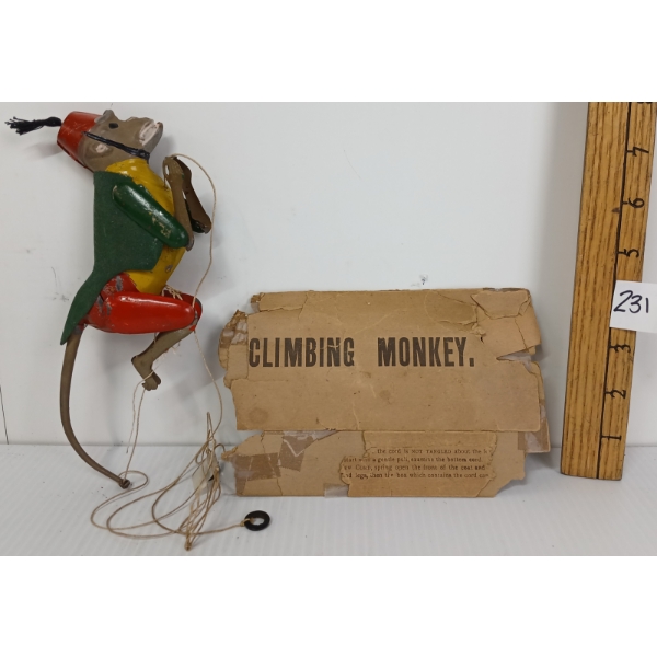 LEHMANN PRESSED STEEL CLIMBING MONKEY TOY