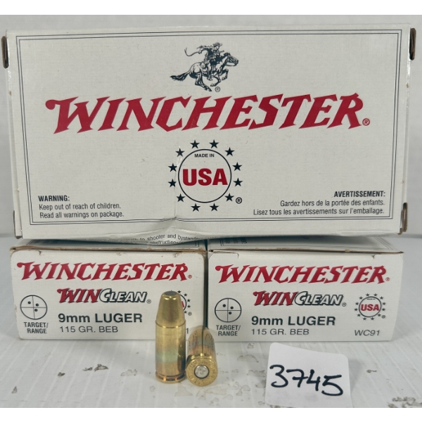 AMMO: 150X WINCHESTER 9 MM - 115 GR SP