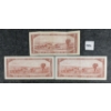 Image 2 : LOT OF 3 - 1954 CDN $2 BANKNOTES