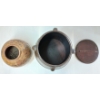 Image 6 : LOT OF 2 - CHINESE MARTABAN STORAGE JAR & RICE BARREL