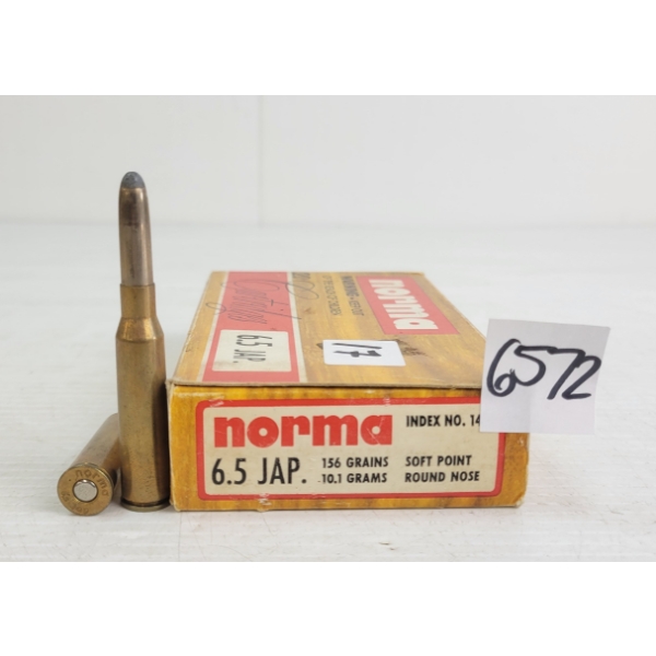 AMMO: 20X NORMA 6.5JAP - 156GR - SP - RN