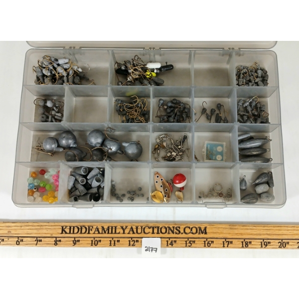 QTY OF MISC JIG HEADS & LEAD WEIGHTS