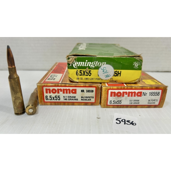 AMMO: 60X MIXED 6.5X55 - 139 &140 GR.