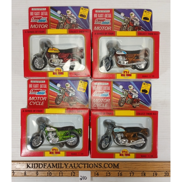 LOT OF 4 - CHAMP ROAD DIECAST MOTORCYCLES