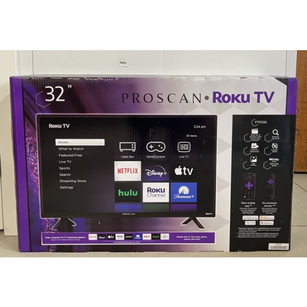 PROSCAN ROKU 32IN TV - AS NEW