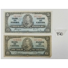 LOT OF 2 - 1937 CDN $5 BANKNOTES