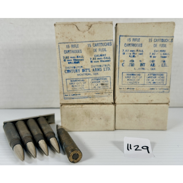 AMMO: 60X 8 MM MAUSER - MILITARY FMJ - ON CLIPS