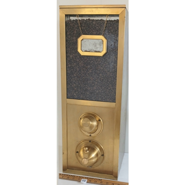 COFFEE BEAN DISPENSER - BRASS - C. LATE 19TH / EARLY 20TH CENTURY