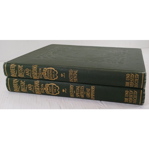 LOT OF 2 - 1912 & 1913 "MODERN MUSIC AND MUSICIANS VOL. I & II" - ENCYCLOPEDIA & COMPOSITIONS