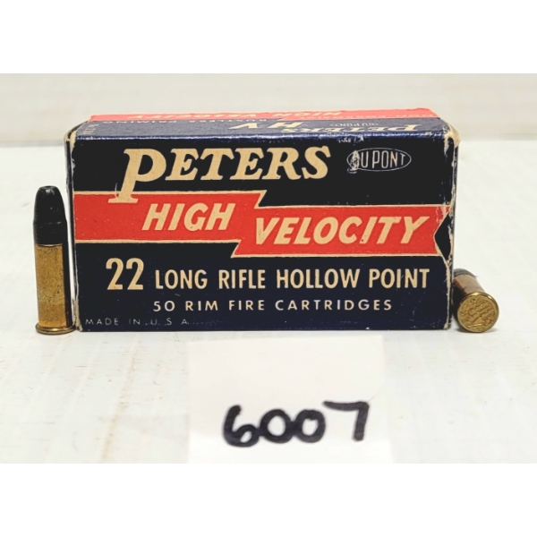 AMMO: 50X PETERS .22 LONG HP