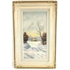 Image 1 : WINTER FARM BY M. KOWALCZYKOWSKI - FRAMED OIL ON CANVAS