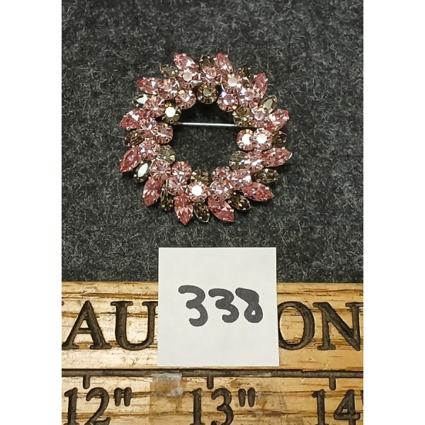 SHERMAN RHINESTONE BROOCH