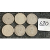 Image 2 : LOT OF 6 - 1941-1966 CDN 25 CENT COINS
