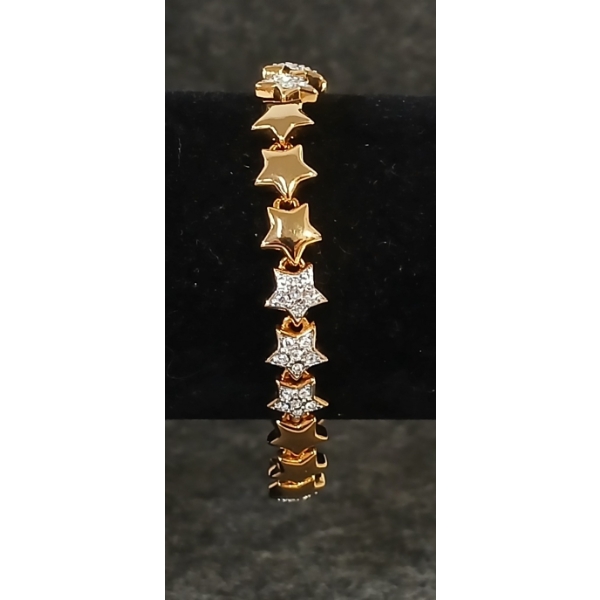 IVANA GOLD TONE STAR TENNIS BRACELET