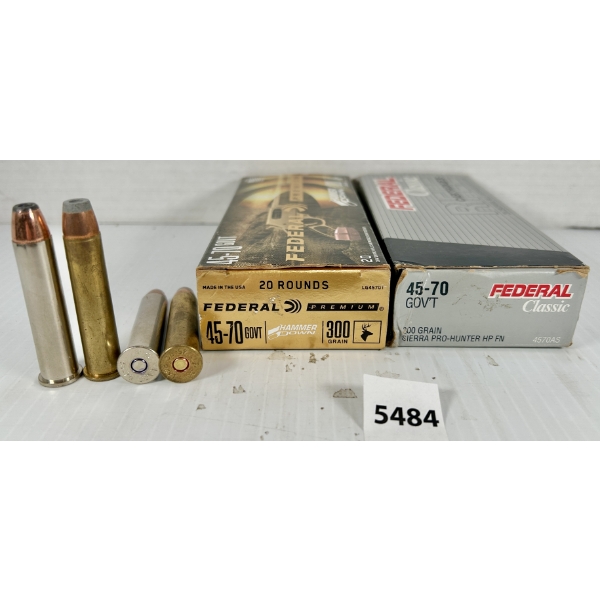 AMMO: 40X FEDERAL .45-70 GOVT - 300 GR HP