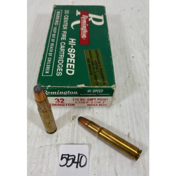 AMMO: 20 X REMINGTON .32 REM - 170 GR