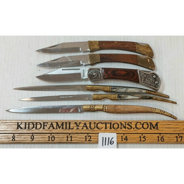 LOT OF 6 - FOLDING KNIVES