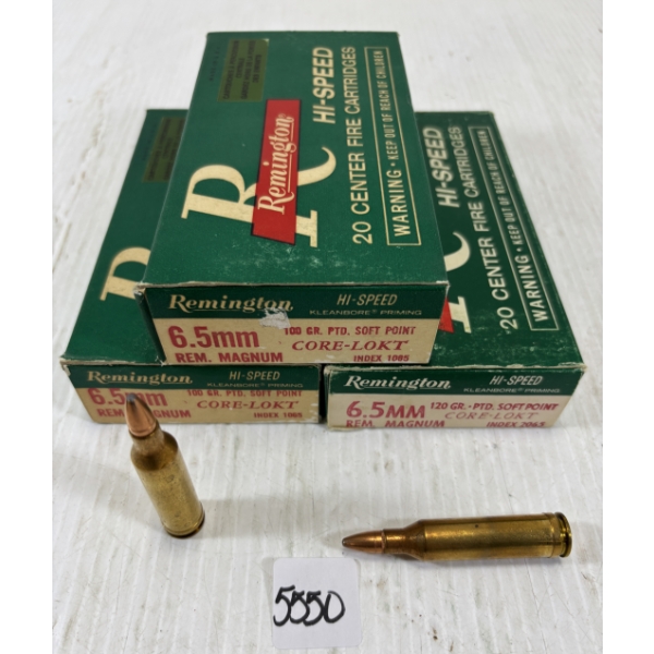 AMMO: 60 X REMINGTON 6.5 MM REM MAG - 100 & 120 GR 