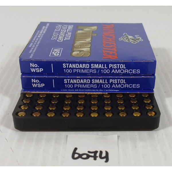 PRIMERS: APPROX 300X WINCHESTER NO. WSPM SMALL PISTOL PRIMERS