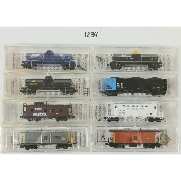 LOT OF 8 - MICRO TRAINS - WILLIAM BROTHERS, CHICAGO GREAT WESTERN, SAINT LOUIS, ETC