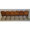 Image 3 : ANTIQUE FOLDING THEATRE SEATS - 6 OCCUPANTS