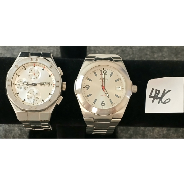 LOT OF 2 - MEN'S GUESS WATERPRO WRISTWATCHES
