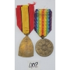 Image 2 : LOT OF 2 - WWI BELGIAN COMMEMORATIVE & VICTORY MEDALS