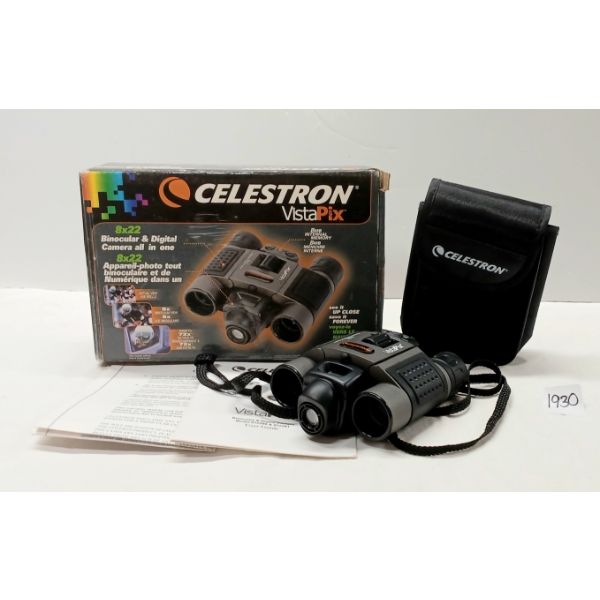 CELESTRON VISTAPIX 8X22 BINOCULARS & DIGITAL CAMERA