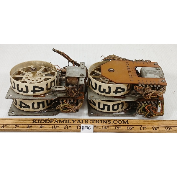 LOT OF 4 - D. GOTTLIEB & CO. PINBALL DECAGON SCORE REELS 