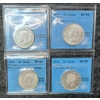 Image 2 : LOT OF 4 - 1942-1946 CDN SILVER 50 CENT COINS - CCCS GRADED