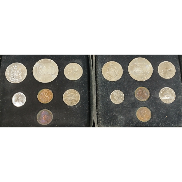 LOT OF 2 - 1974 CDN DENOMINATION SETS - WINNIPEG 100TH ANN.	