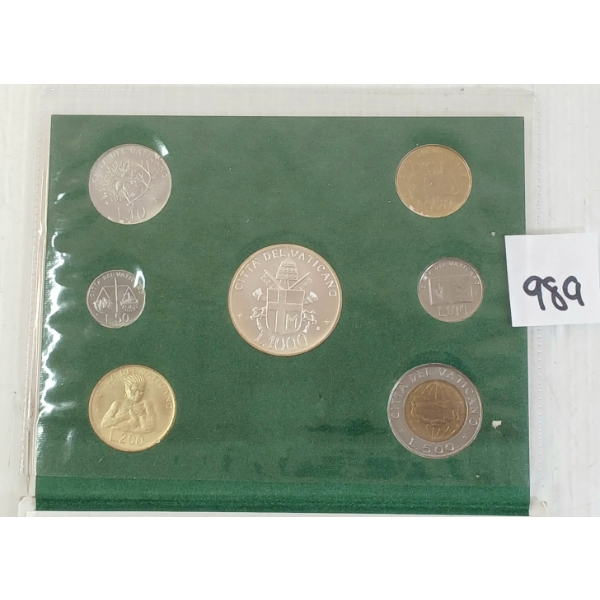 1992 VATICAN COIN SET - UNCIRCULATED