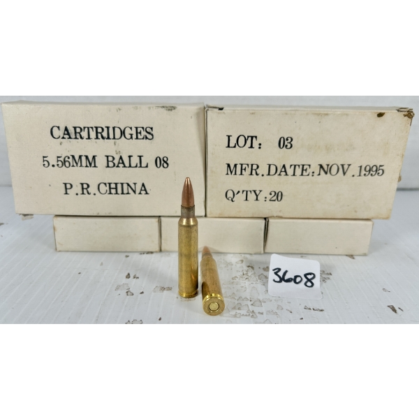 AMMO: 100X 5.56X45 MM - MILITARY FMJ