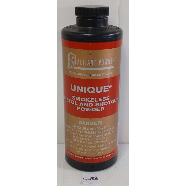 POWDER: ALLIANT UNIQUE SMOKELESS PISTOL & SHOTGUN - 1LBS - SEALED