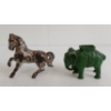 Image 4 : LOT OF 2 - CAST IRON HORSE & ELEPHANT COIN BANKS