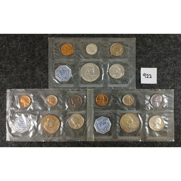 LOT OF 3 - 1963 U.S. PROOF SETS 