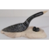 Image 6 : "LOON" BY ISAAC PANIGAK - SIGNED - STONE & BONE