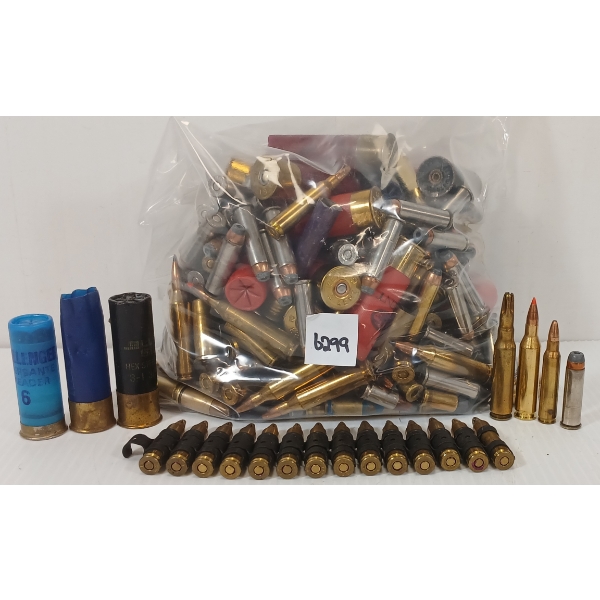 AMMO / BRASS / BULLETS: QTY OF MISC RNDS - INCL .357 MAG, 12GA, ETC - 12LBS