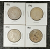 Image 2 : LOT OF 4 - 1952 CDN SILVER 50 CENT COINS