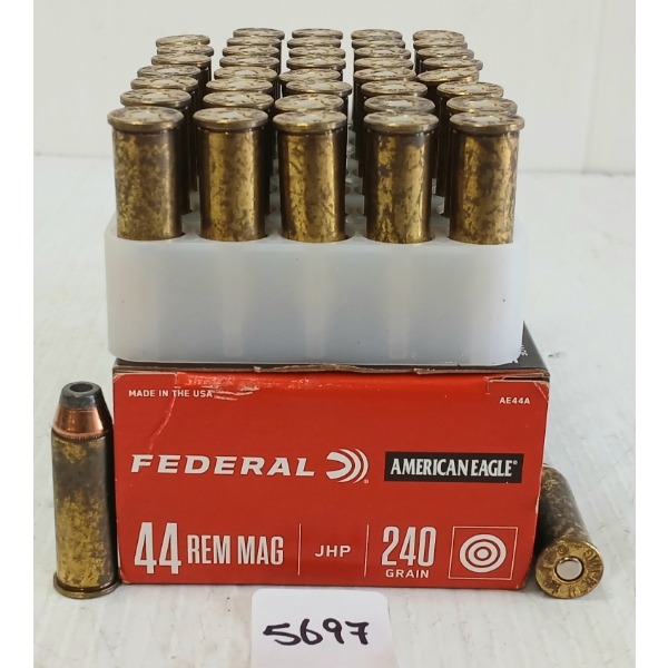 AMMO: 41X FEDERAL AMERICAN EAGLE .44 REM MAG - 240GR - JHP