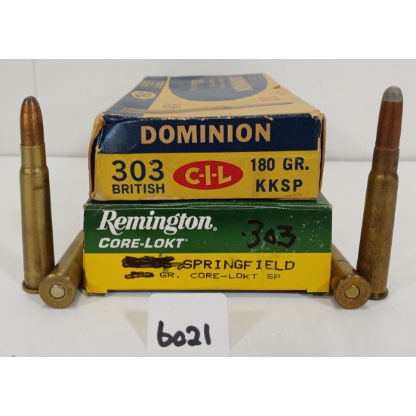 AMMO: 39X MIXED .303 BRIT - 150 & 180GR - SP & KKSP - RELOADS