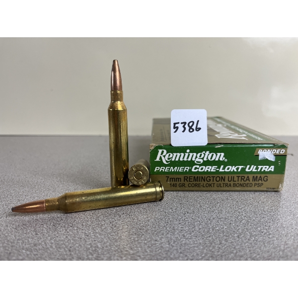 AMMO: 19X REMINGTON 7MM RUM 140 GR. CORE-LOKT PSP